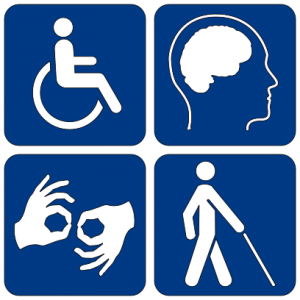 symboles des différents handicaps 